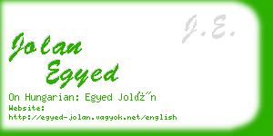 jolan egyed business card